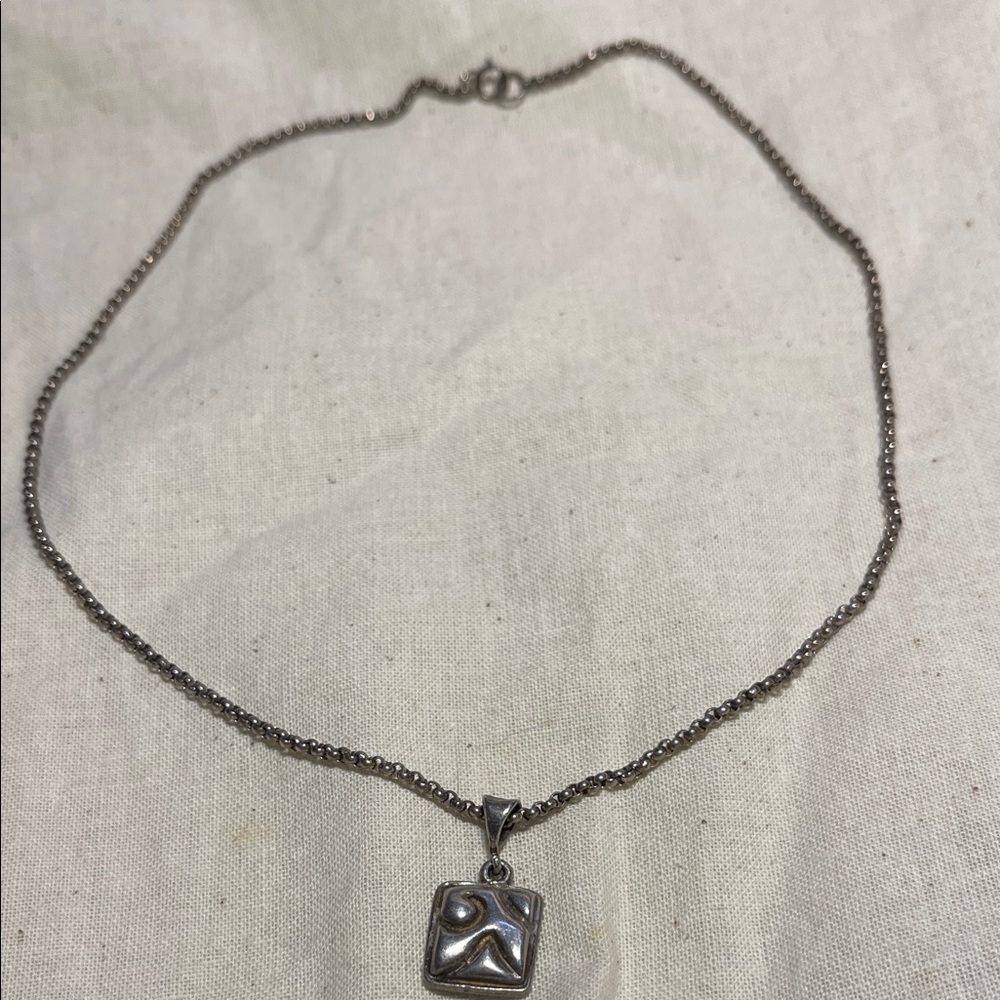 Zina vintage square Pendant Necklace
